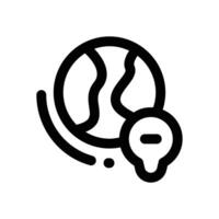 worldwide line icon. Clean and minimalist icon for websites and mobile apps. vector