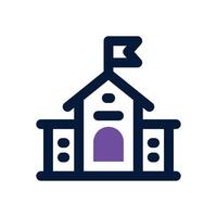 university dual tone icon. Sleek and modern icon for websites and mobile apps. vector