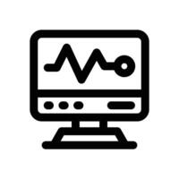 electrocardiogram line icon. Clean and minimalist icon for websites and mobile apps. vector