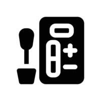 rapid test glyph icon. Strong and solid icon for websites and mobile apps. vector