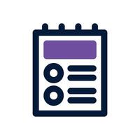 task dual tone icon. Sleek and modern icon for websites and mobile apps. vector