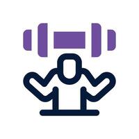 exercise dual tone icon. Sleek and modern icon for websites and mobile apps. vector