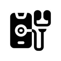mobile medical app glyph icon. Strong and solid icon for websites and mobile apps. vector