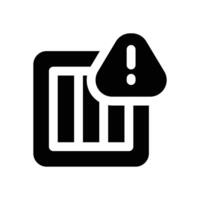 alert package glyph icon. Strong and solid icon for websites and mobile apps. vector