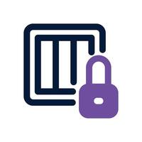 locked package dual tone icon. Sleek and modern icon for websites and mobile apps. vector
