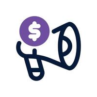 sponsorship dual tone icon. Sleek and modern icon for websites and mobile apps. vector