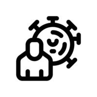 infected line icon. Clean and minimalist icon for websites and mobile apps. vector