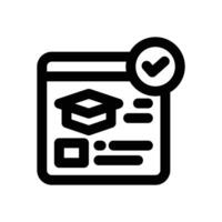 learning platform line icon. Clean and minimalist icon for websites and mobile apps. vector