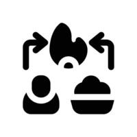 metabolism glyph icon. Strong and solid icon for websites and mobile apps. vector