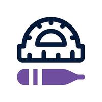 protractor dual tone icon. Sleek and modern icon for websites and mobile apps. vector