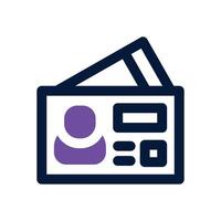 visa dual tone icon. Sleek and modern icon for websites and mobile apps. vector