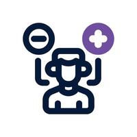 attitude duotone icon. Sleek and modern icon for websites, mobile apps, marketing materials, and corporate design. Fully scalable and ready to use. vector