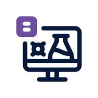 virtual lab dual tone icon. Sleek and modern icon for websites and mobile apps. vector
