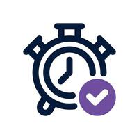 on time duotone icon. Sleek and modern icon for websites, mobile apps, marketing materials, and corporate design. Fully scalable and ready to use. vector