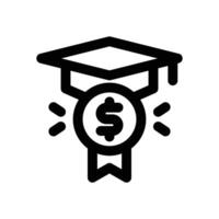 scholarship line icon. Clean and minimalist icon for websites, mobile apps, presentations, and logos. Fully scalable and customizable for any project. vector