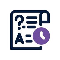 quiz duotone icon. Sleek and modern icon for websites, mobile apps, marketing materials, and corporate design. Fully scalable and ready to use. vector