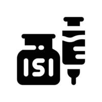 insulin glyph icon. Strong and solid icon for websites and mobile apps. vector