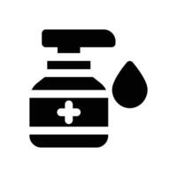 hand sanitizer glyph icon. Strong and solid icon for websites and mobile apps. vector