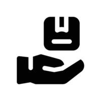 logistic glyph icon. Strong and solid icon for websites and mobile apps. vector