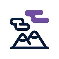 mountain duotone icon. Sleek and modern icon for websites, mobile apps, marketing materials, and corporate design. Fully scalable and ready to use. vector