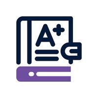 gradebook dual tone icon. Sleek and modern icon for websites and mobile apps. vector