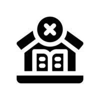 rejected glyph icon. Strong and solid icon for websites and mobile apps. vector