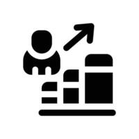 career glyph icon. Strong and solid icon for websites and mobile apps. vector