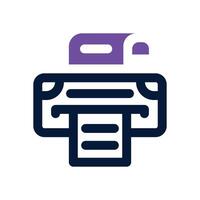 printer dual tone icon. Sleek and modern icon for websites and mobile apps. vector