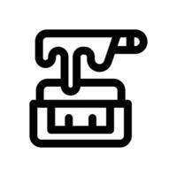 waxing line icon. Clean and minimalist icon for websites and mobile apps. vector