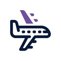 airplane duotone icon. Sleek and modern icon for websites, mobile apps, marketing materials, and corporate design. Fully scalable and ready to use. vector