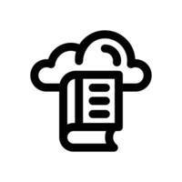 cloud library line icon. Clean and minimalist icon for websites and mobile apps. vector