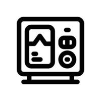 heart rate monitor line icon. Clean and minimalist icon for websites and mobile apps. vector