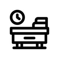 school desk line icon. Clean and minimalist icon for websites and mobile apps. vector