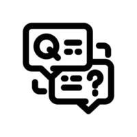 question line icon. Clean and minimalist icon for websites and mobile apps. vector