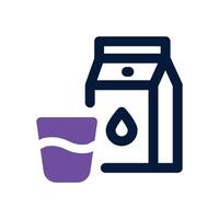 milk dual tone icon. Sleek and modern icon for websites and mobile apps. vector