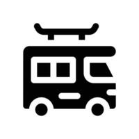 caravan glyph icon. Strong and solid icon for websites and mobile apps. vector