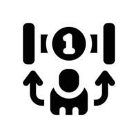 goal glyph icon. Strong and solid icon for websites and mobile apps. vector