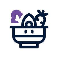 salad dual tone icon. Sleek and modern icon for websites and mobile apps. vector