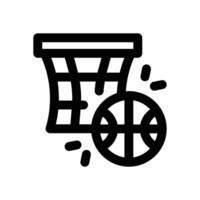 basketball line icon. Clean and minimalist icon for websites, mobile apps, presentations, and logos. Fully scalable and customizable for any project. vector