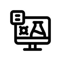 virtual lab line icon. Clean and minimalist icon for websites and mobile apps. vector