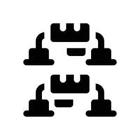 push up glyph icon. Strong and solid icon for websites and mobile apps. vector