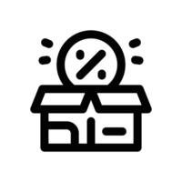 open box line icon. Clean and minimalist icon for websites and mobile apps. vector