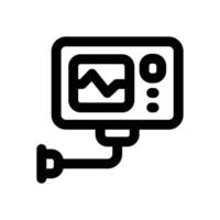 heart tracker line icon. Clean and minimalist icon for websites and mobile apps. vector