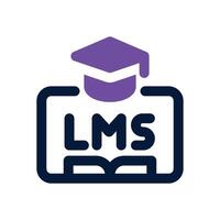 learning management dual tone icon. Sleek and modern icon for websites and mobile apps. vector
