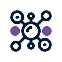 molecule dual tone icon. Sleek and modern icon for websites and mobile apps. vector