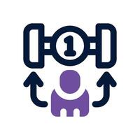 goal dual tone icon. Sleek and modern icon for websites and mobile apps. vector