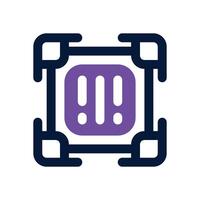 barcode dual tone icon. Sleek and modern icon for websites and mobile apps. vector