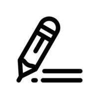 pencil line icon. Clean and minimalist icon for websites and mobile apps. vector