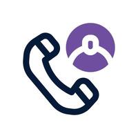 phone call duotone icon. Sleek and modern icon for websites, mobile apps, marketing materials, and corporate design. Fully scalable and ready to use. vector