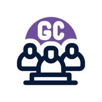 group class dual tone icon. Sleek and modern icon for websites and mobile apps. vector